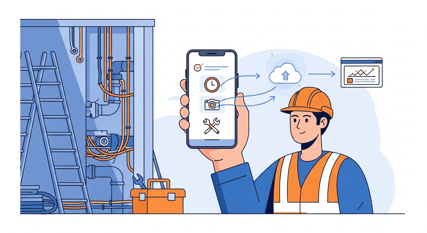 Digital arbejdsseddel — automatiser tidsregistrering og fotodokumentation fra byggepladsen